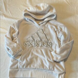Adidas White Fleece Cozy Hoodie